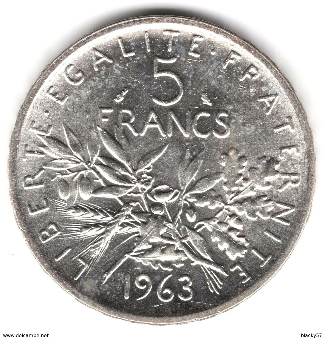 5 Francs Semeuse Argent 1963 - Autres & Non Classés