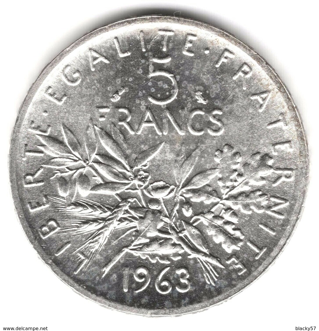 5 Francs Semeuse Argent 1963 - Autres & Non Classés