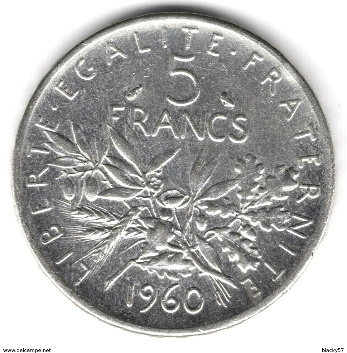 5 Francs Semeuse Argent 1960 - Autres & Non Classés