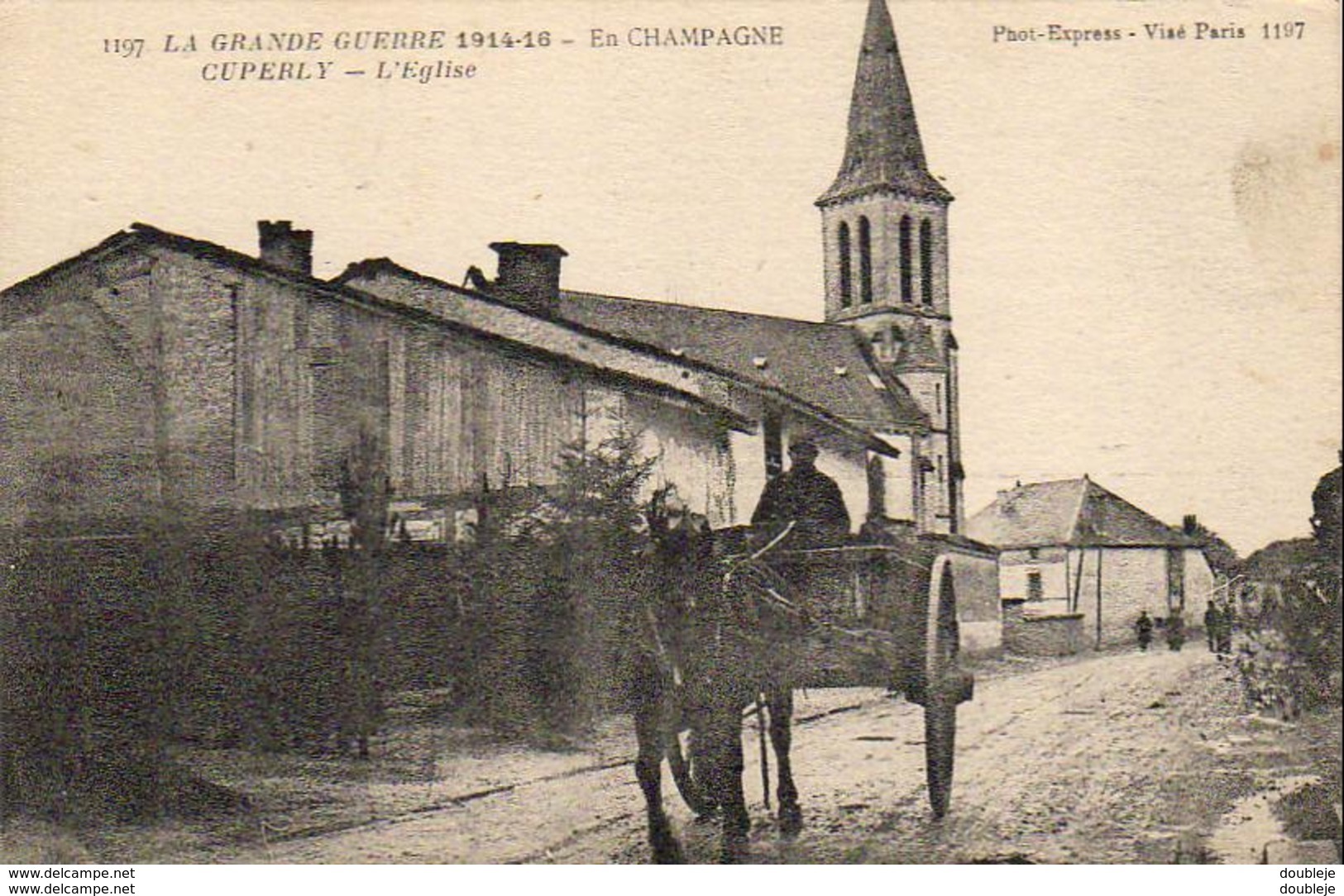 MILITARIA  GUERRE 1914-18  CUPERLY  L' Eglise  ..... - Guerre 1914-18