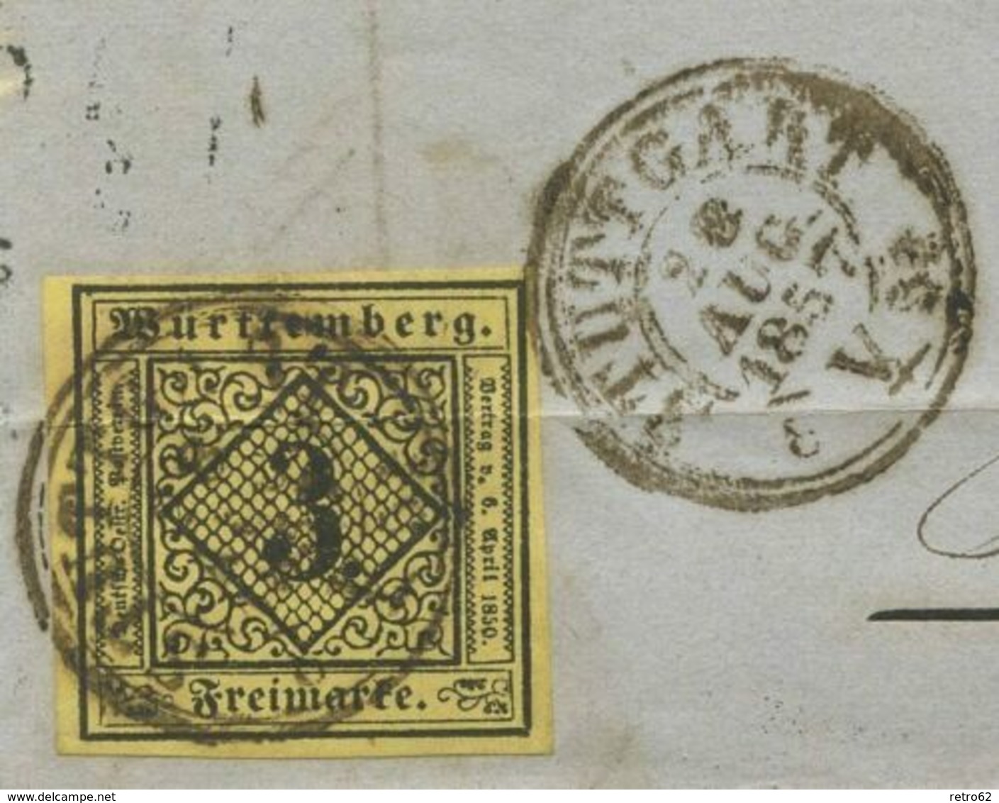 AD Württemberg Brief Stuttgart Sinsheim 1857 - Lettres & Documents