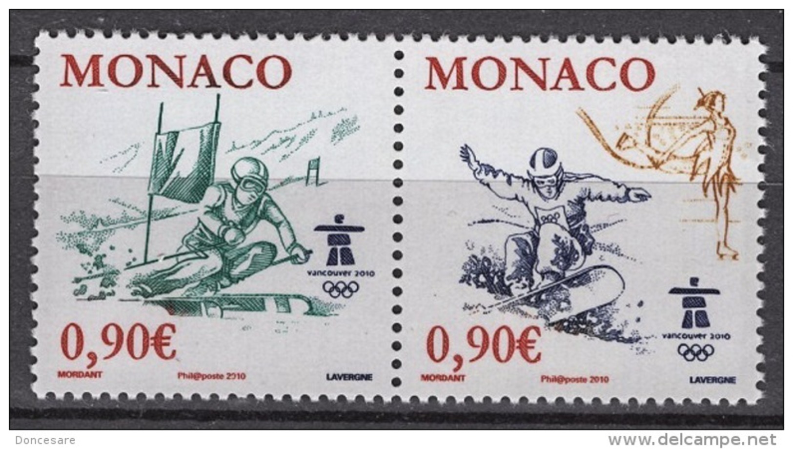 MONACO 2009 DUO  - Y.T. 2710 ET 2711 - 2 TP NEUFS ** - Ungebraucht