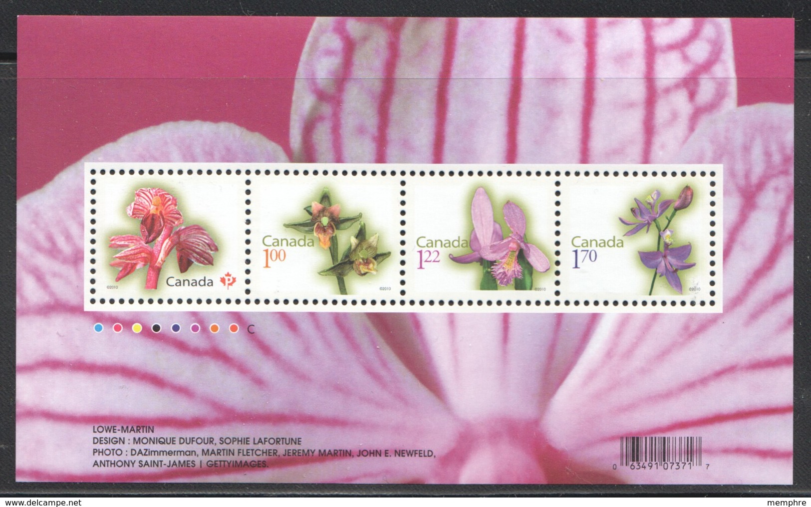 2010  Flower Definitives  Souvenir Sheet Of 4 Different  Sc 2356  MNH - Ungebraucht