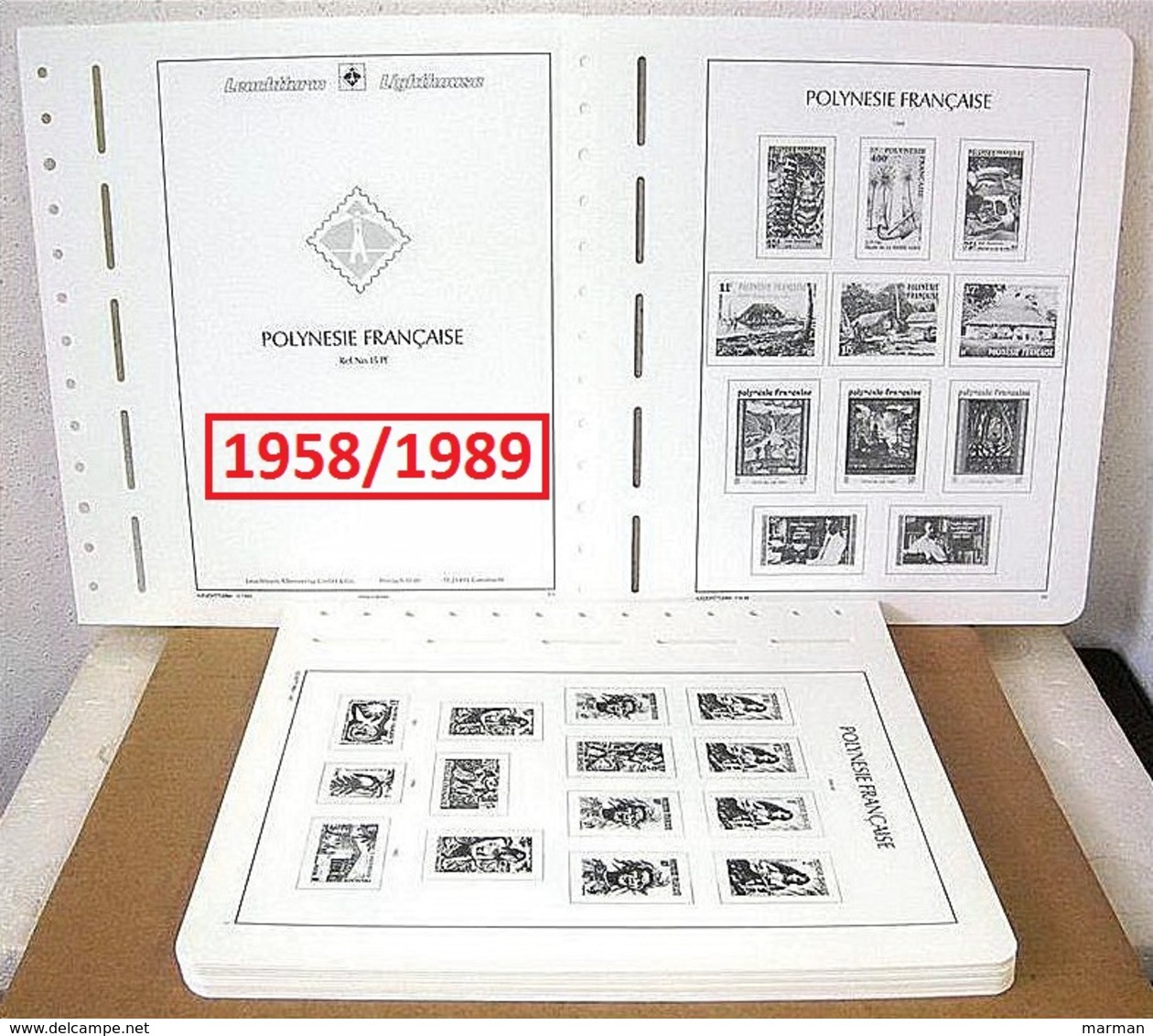 POLINESIA FRANCESE French Polynesia 1958/2008 Fogli LEUCHTTURM (nuovi) - Pre-printed Pages