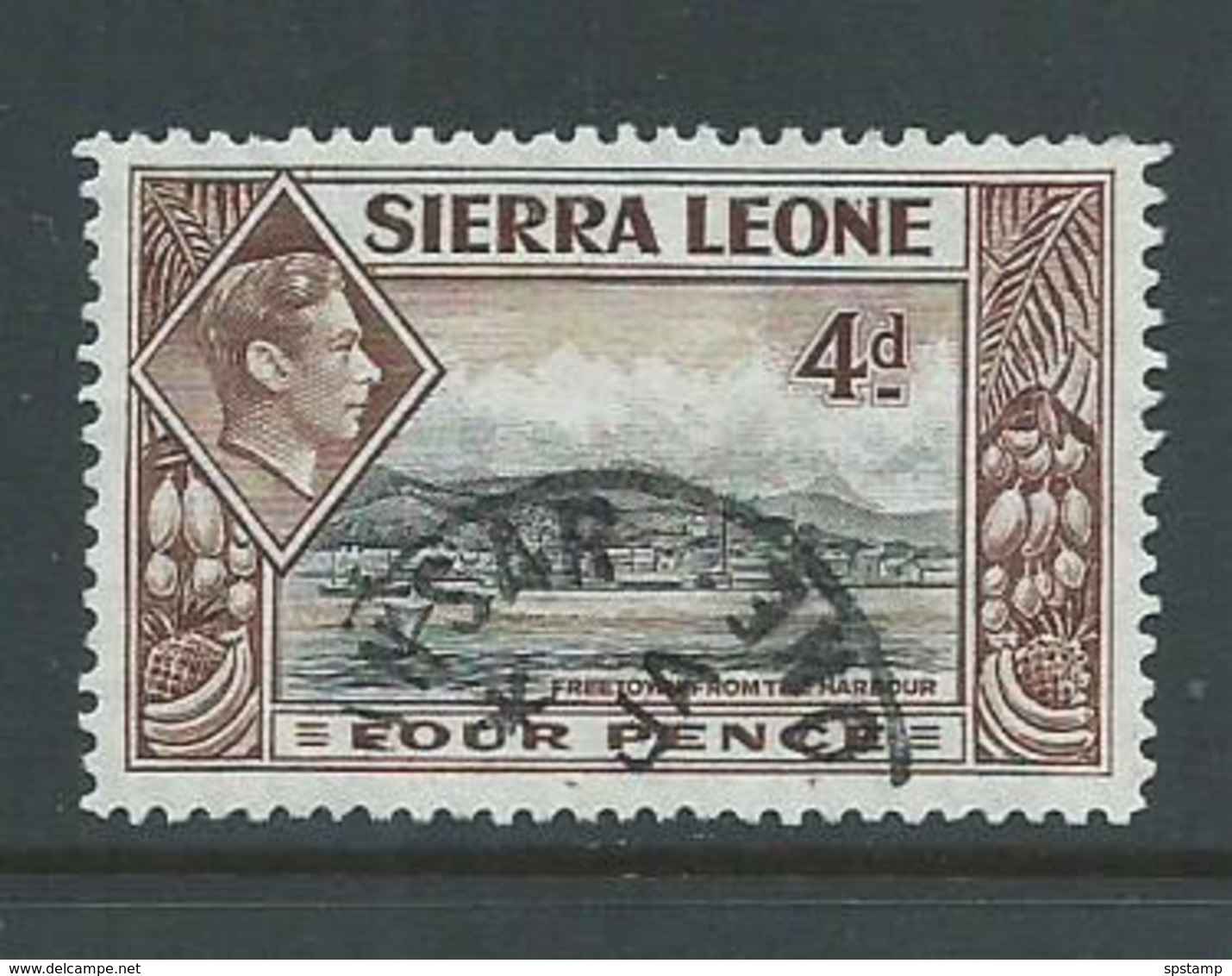 Sierra Leone 1938 4d Freetown Harbour FU - Sierra Leone (...-1960)