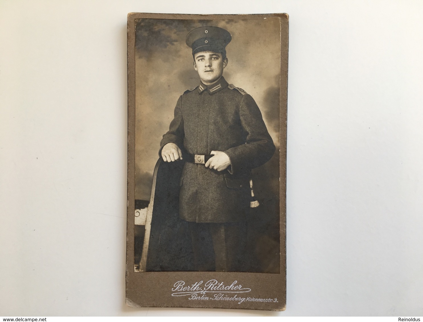 Cdv Soldat Militaire Uniform Foto Photo Berth Ritscher Berlin Schirmmutze Troddel - Guerre, Militaire