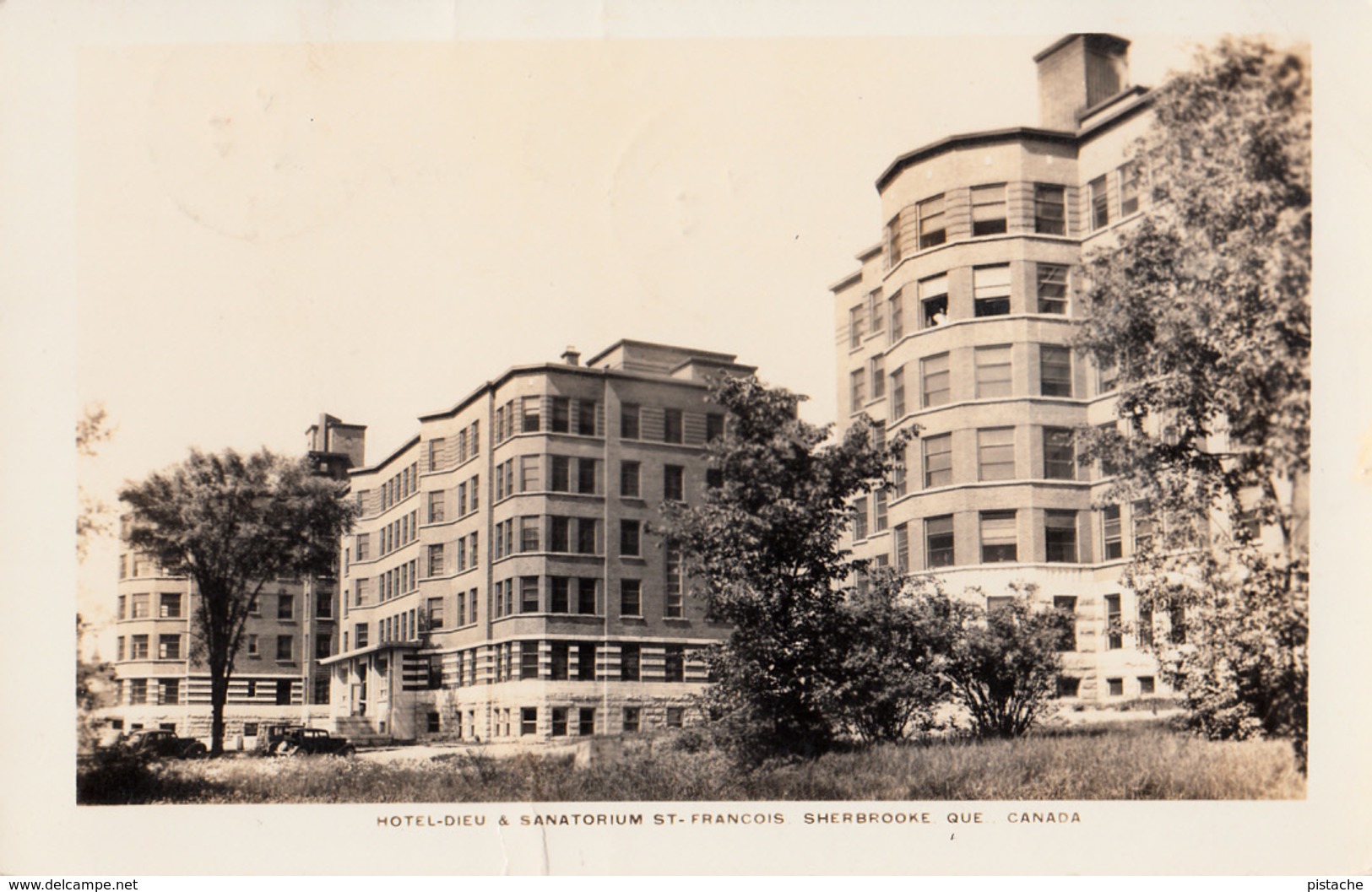 RPPC B&W - Real Photo - Sherbrooke - Hôpital Hôtel-Dieu Hospital & Sanatorium - Written 1945 - 2 Scans - Sherbrooke