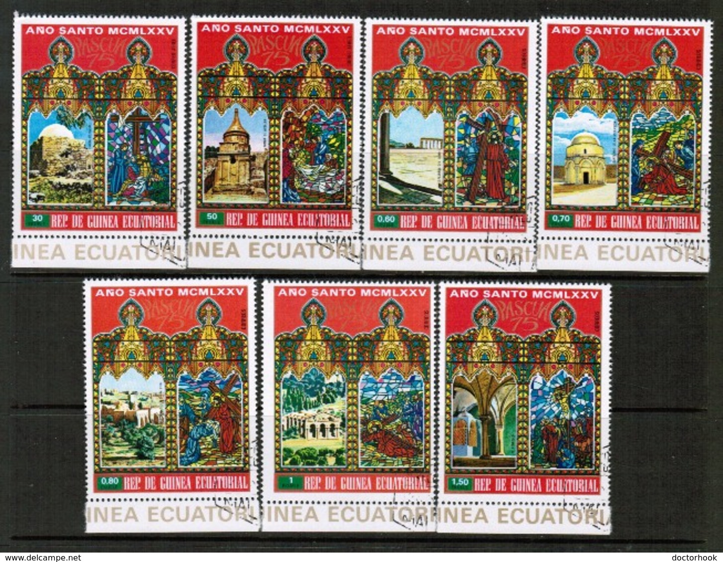 EQUATORIAL GUINEA  Scott # UNLISTED VF USED EASTER PAINTINGS (Stamp Scan # 504) - Equatorial Guinea