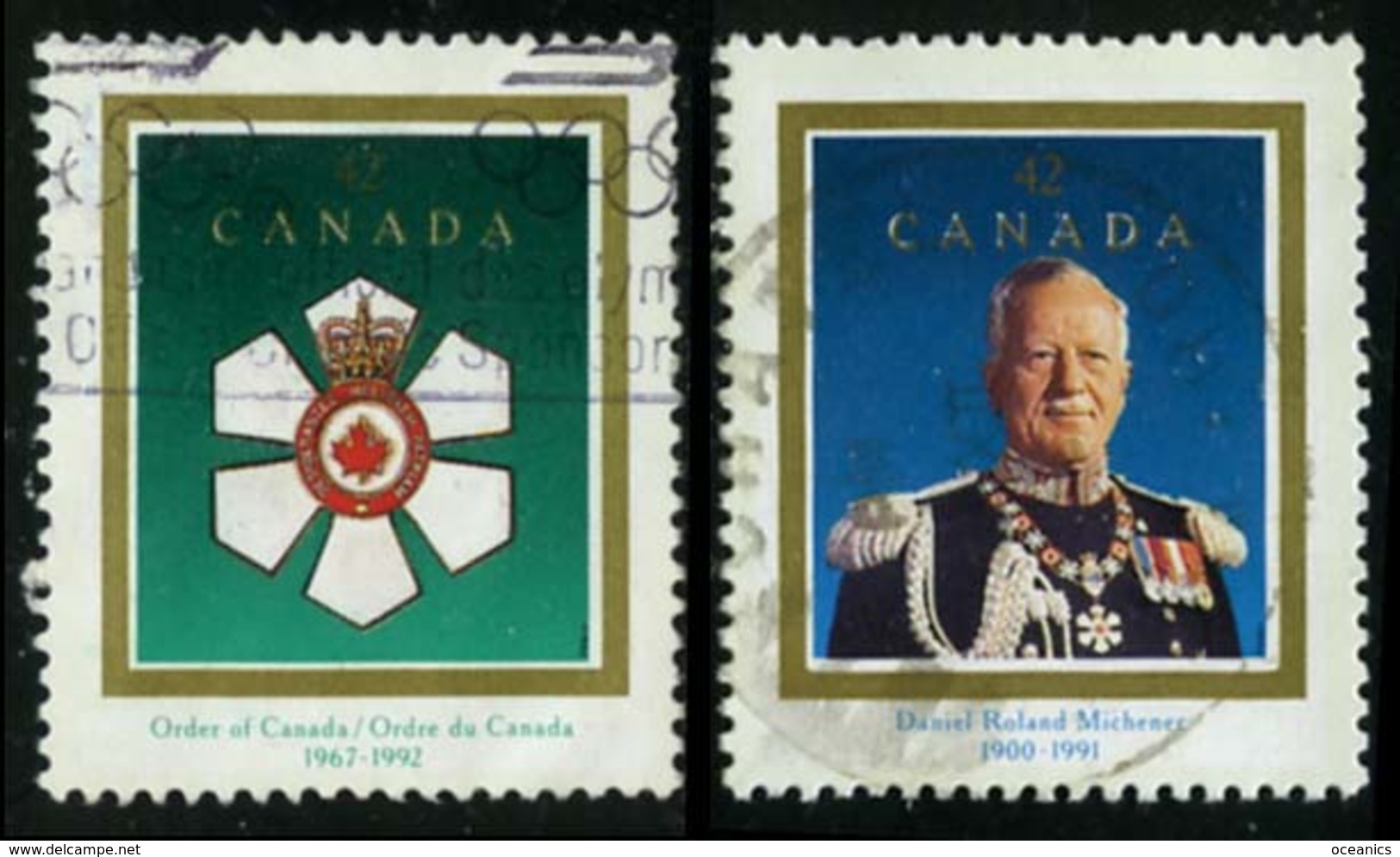 Canada (Scott No.1446-47 -Order Of Canada) (o) - Oblitérés
