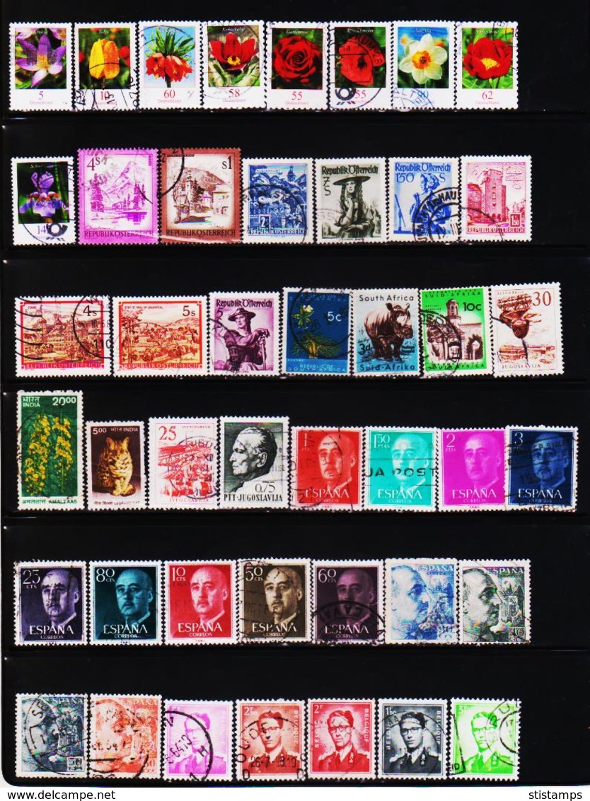 WORLDWIDE 500 DIFFERENT USED STAMPS COLLECTION LOT #K1205 - Collections (without Album)