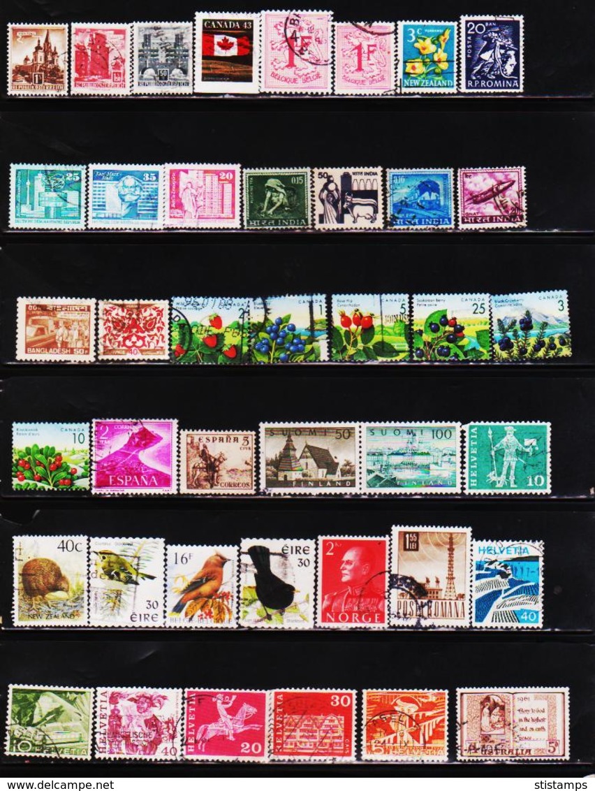 WORLDWIDE 500 DIFFERENT USED STAMPS COLLECTION LOT #K1205 - Collections (without Album)