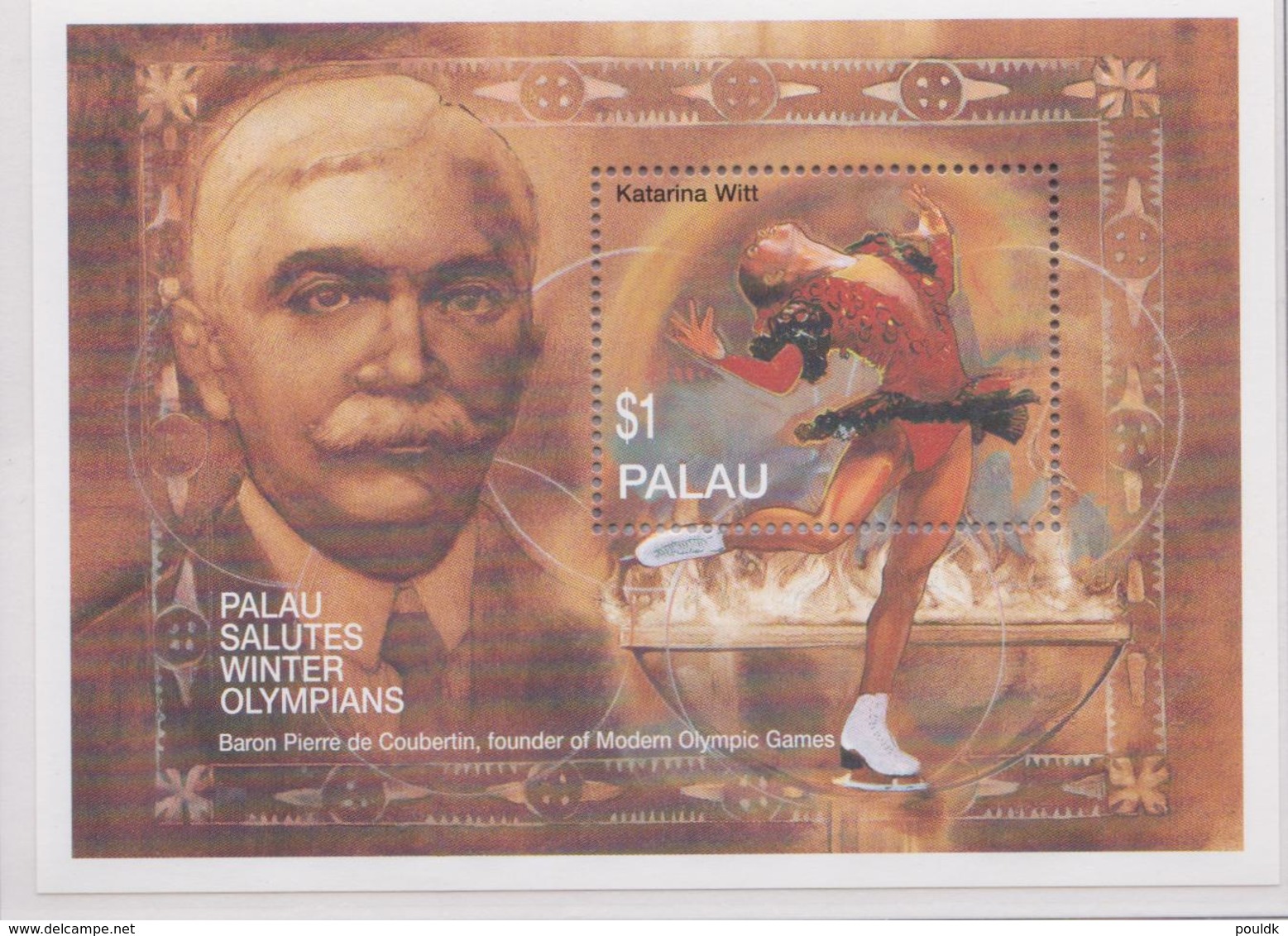 Palau 1994 Olympic Games Lillehammer Souvenir Sheet MNH/** (H53) - Hiver 1994: Lillehammer