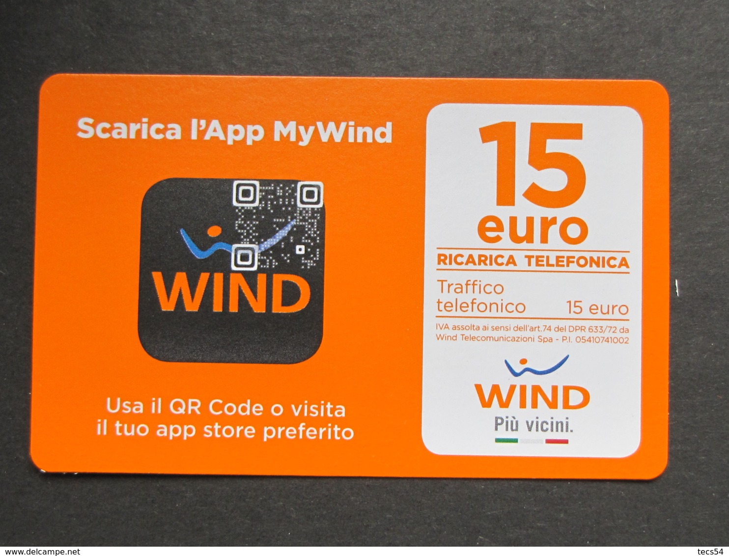 ITALIA WIND - SCARICA APP MYWIND 15 EURO SCAD. 30/06/2019 - USATA - Schede GSM, Prepagate & Ricariche