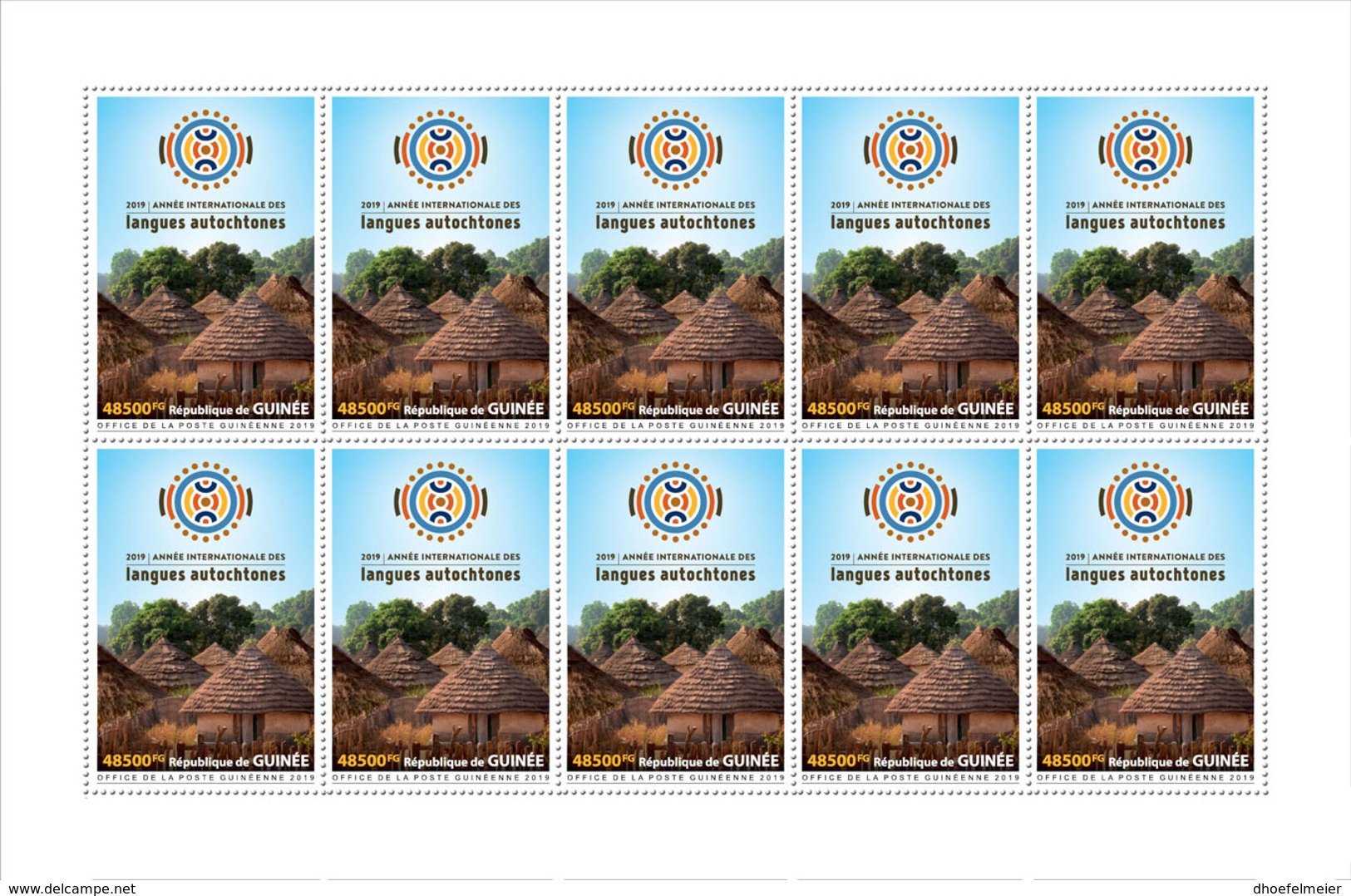 GUINEA REP. 2019 MNH Intl. Year Of Indigenous Language Sprache Langue M/S - IMPERFORATED - DH1918 - Autres & Non Classés