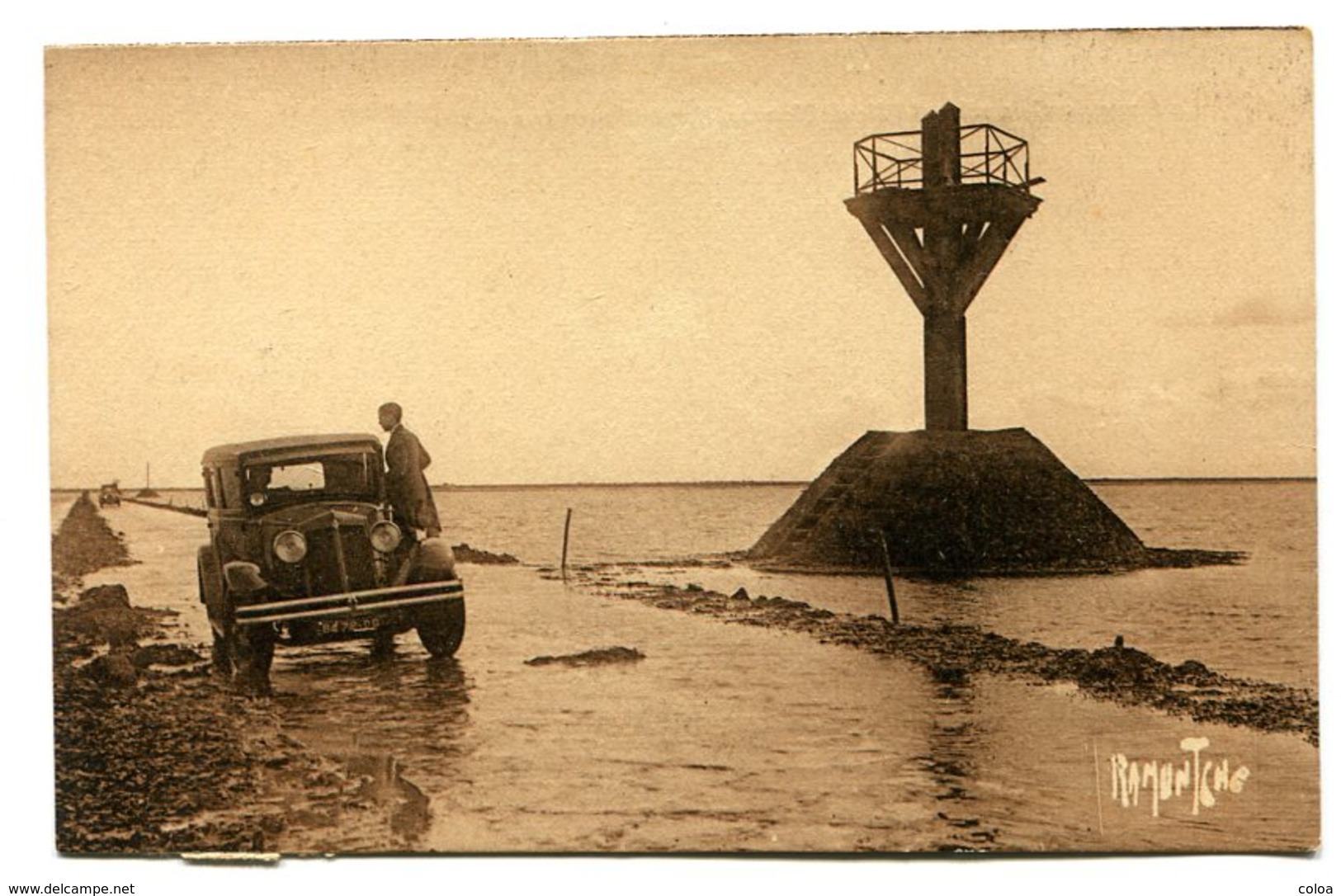 Le Passage Du Gois Voiture Années Trente - Ile De Noirmoutier