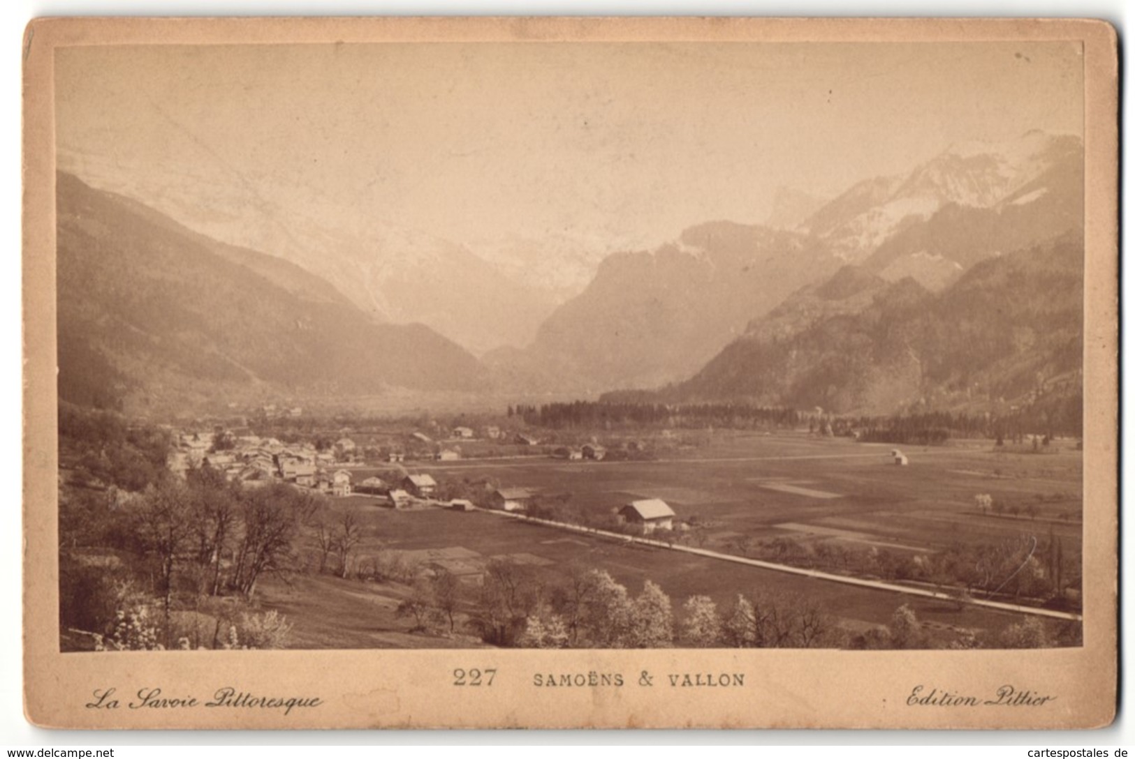 Photo Aug. Pittier, Annecy,  Vue De Samoens, Totale Avec Vallon - Luoghi