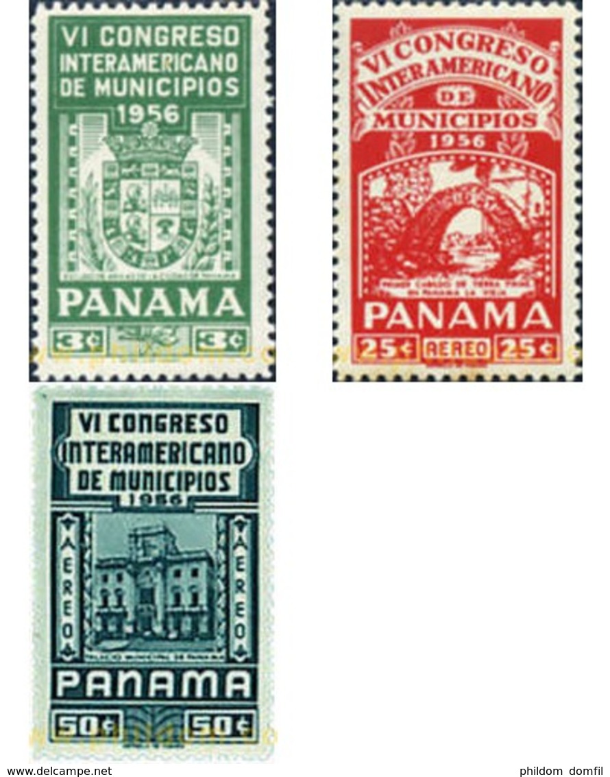 Ref. 45089 * MNH * - PANAMA. 1956. 6th INTERAMERICAN DISTRICT CONGRESS . 6 CONGRESO INTERAMERICANO DE MUNICIPIOS - Panama