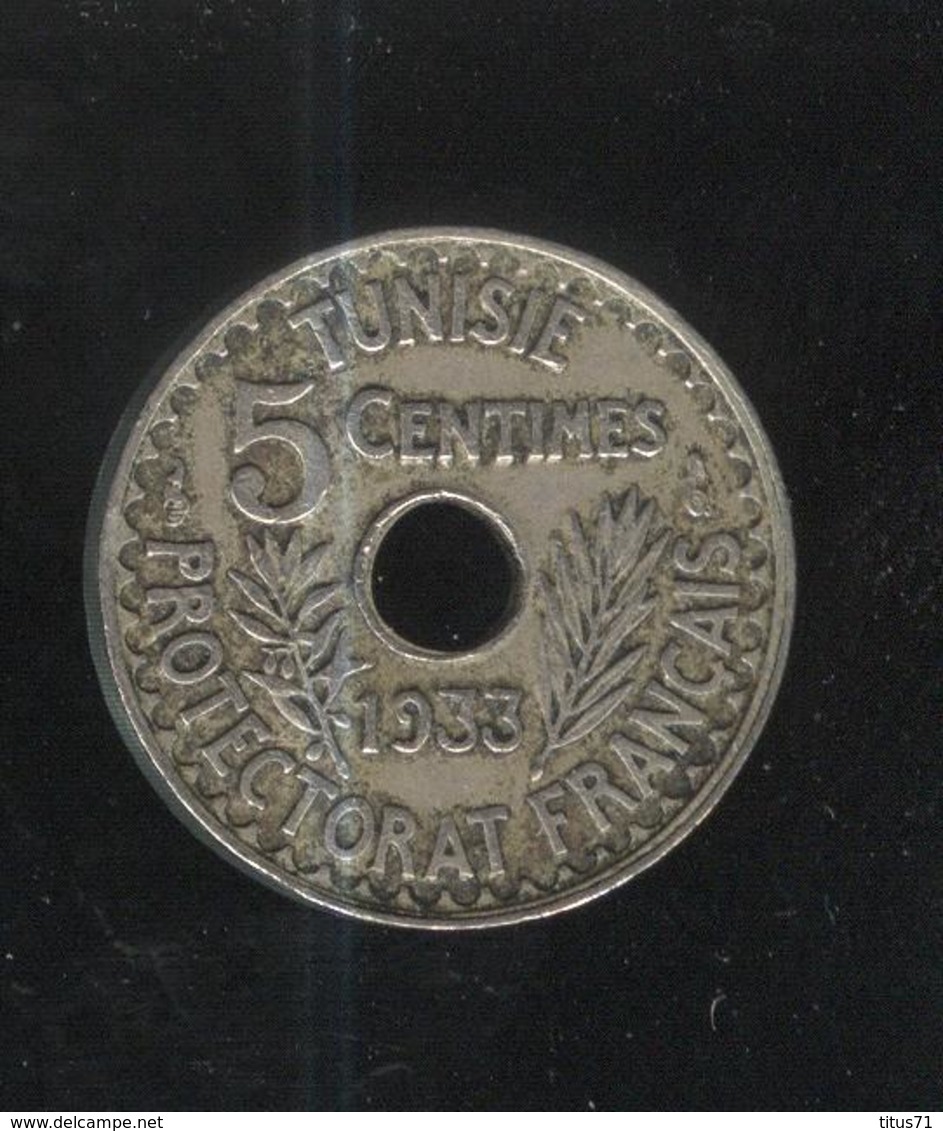 5 Centimes Tunisie 1933 Petit Module - Tunisia