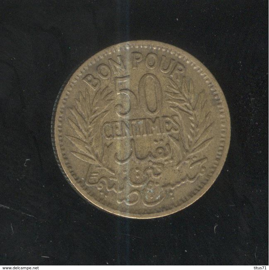 50 Centimes Tunisie 1933 - Tunisia