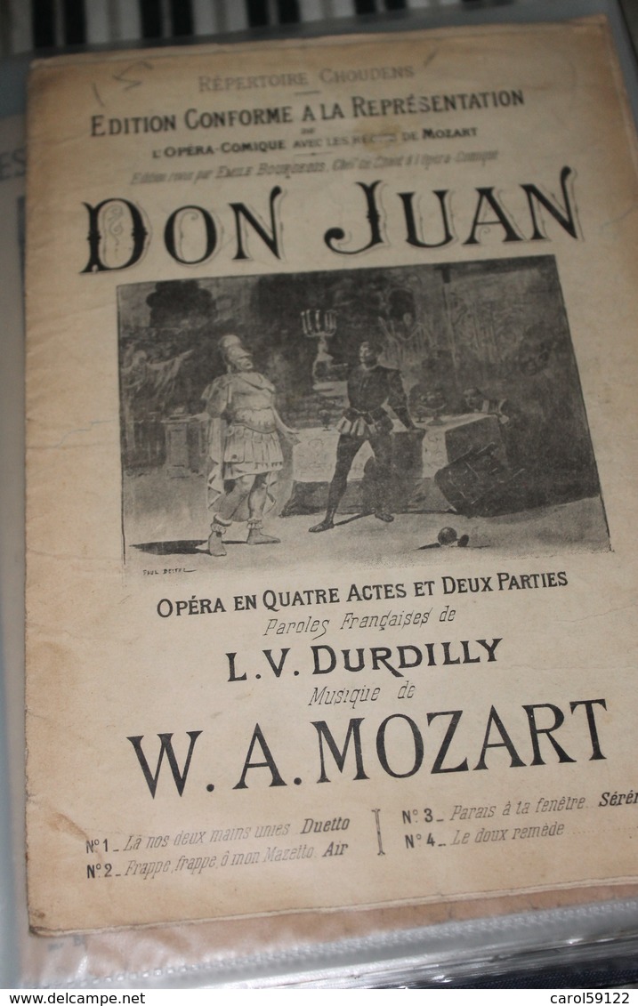 Rrepertoire Choudens - Partition De "Don Juan" De W A Mozart - Partitions Musicales Anciennes