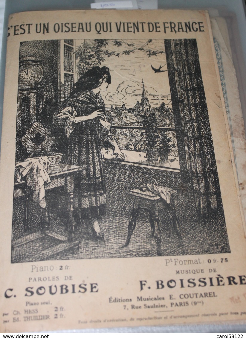 Partition De "C'est Un Soiseau Qui Vient De France" - Partitions Musicales Anciennes