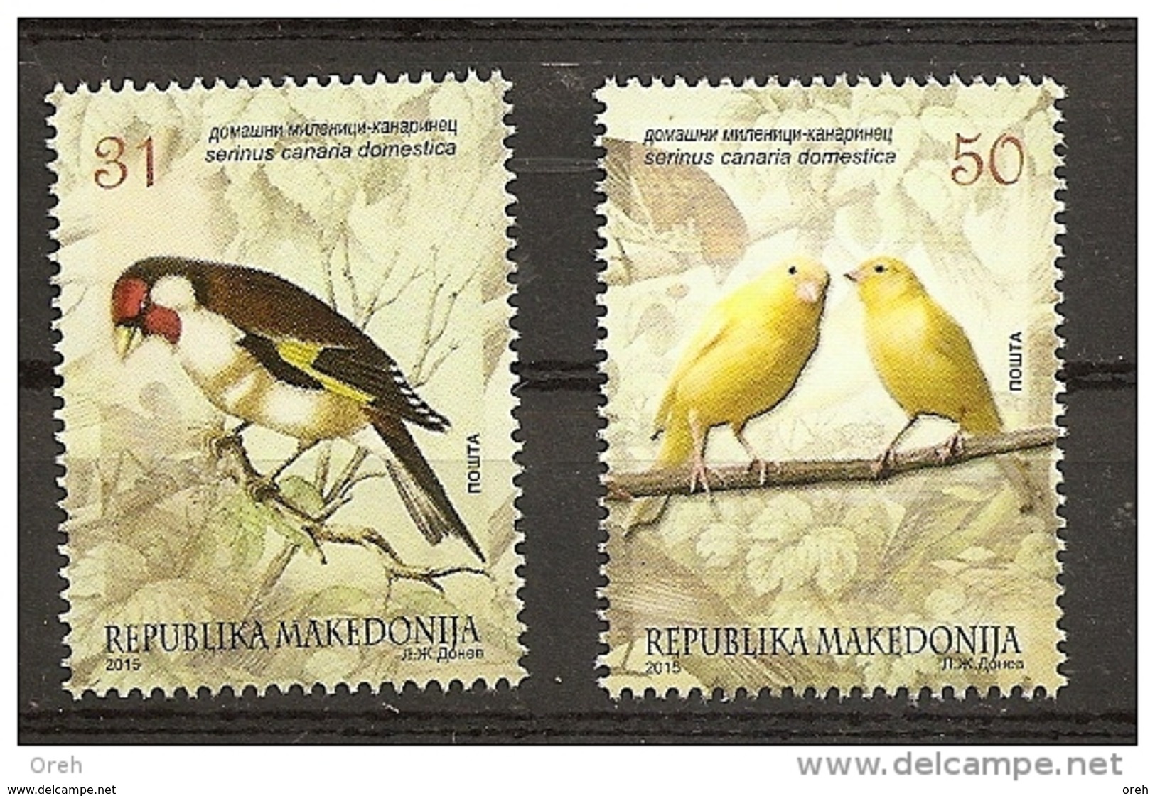 MACEDONIA 2015, BIRDS,PETS,SERINUS CANARIA,,,MNH - Sonstige & Ohne Zuordnung