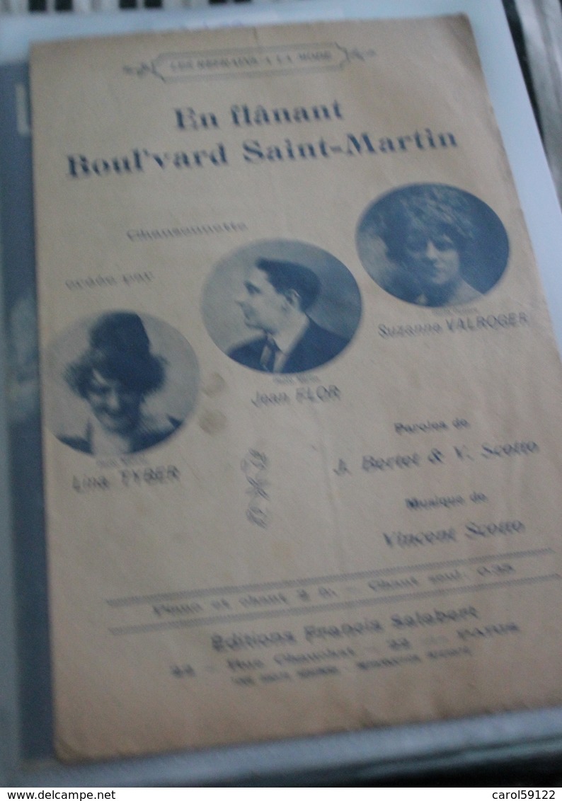 Partition De " En Flânant Boul'vard Saint Martin" - Noten & Partituren