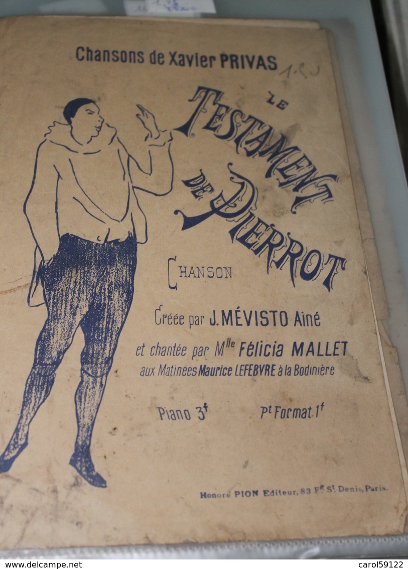 Partition De "Le Testament De Pierrot" - Scores & Partitions