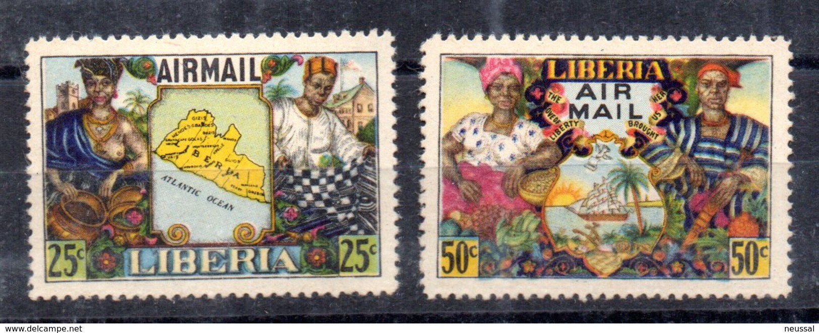 Serie NºA-59/60 Liberia - Liberia