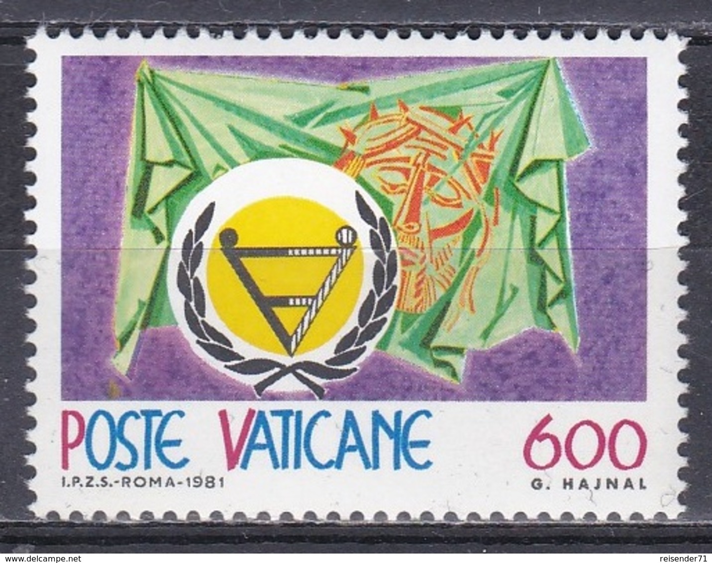 Vatikan Vatican 1981 Organisationen UNO ONU Jahr Der Behinderten Christus Dornenkrone Disabled Persons, Mi. 791 ** - Ungebraucht