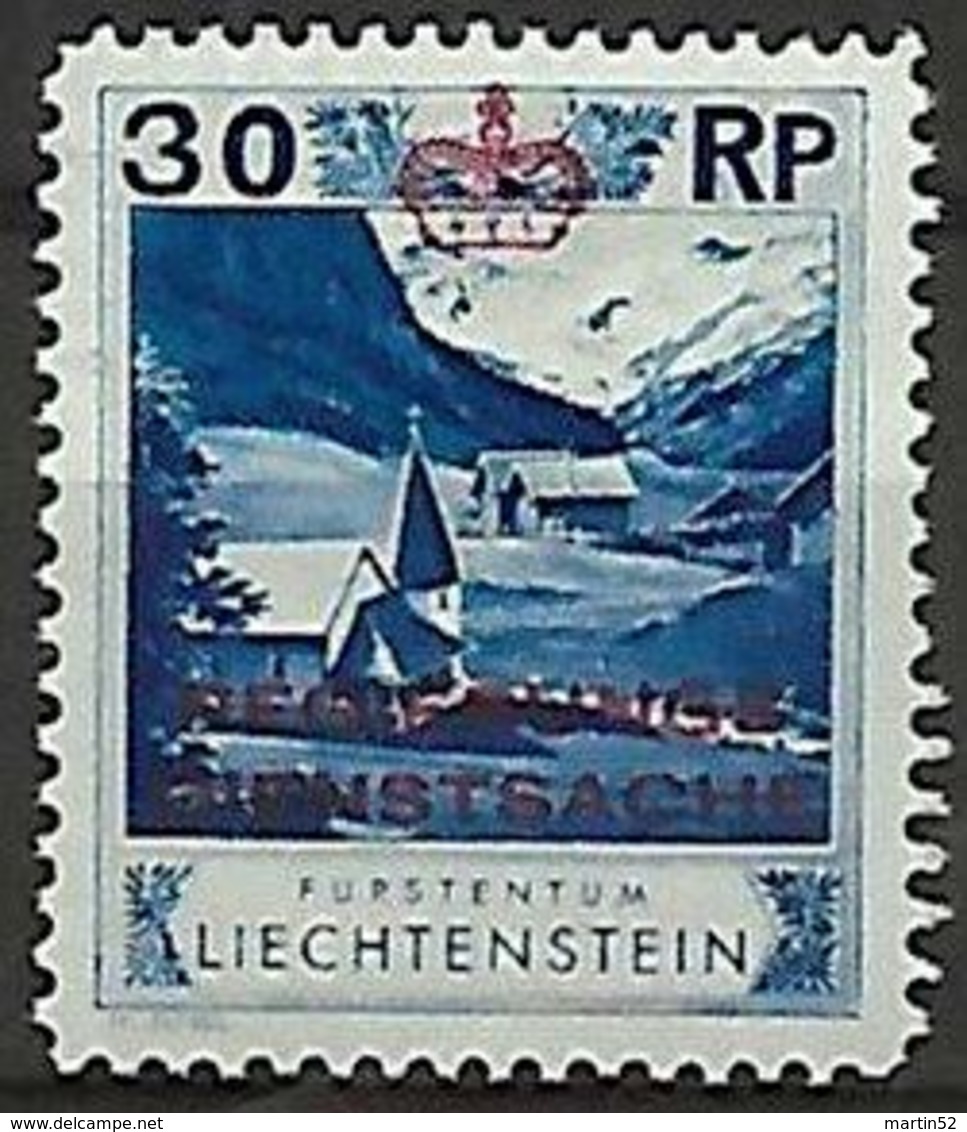 Liechtenstein 1932: Zu+Mi Dienst 4 B Zähnung Dentelure Perforation 11 1/2) * Falzspur Trace MLH (Zu CHF 55.00 -50%) - Service