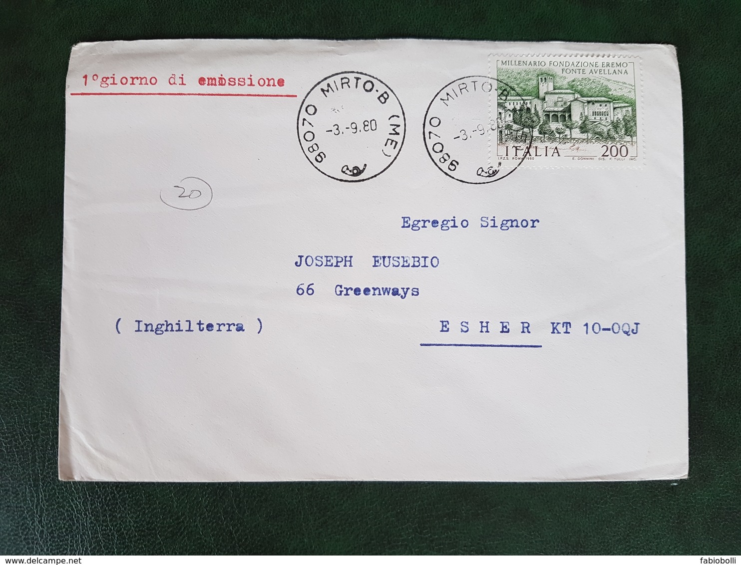 (38052) STORIA POSTALE ITALIA 1980 - 1971-80: Storia Postale