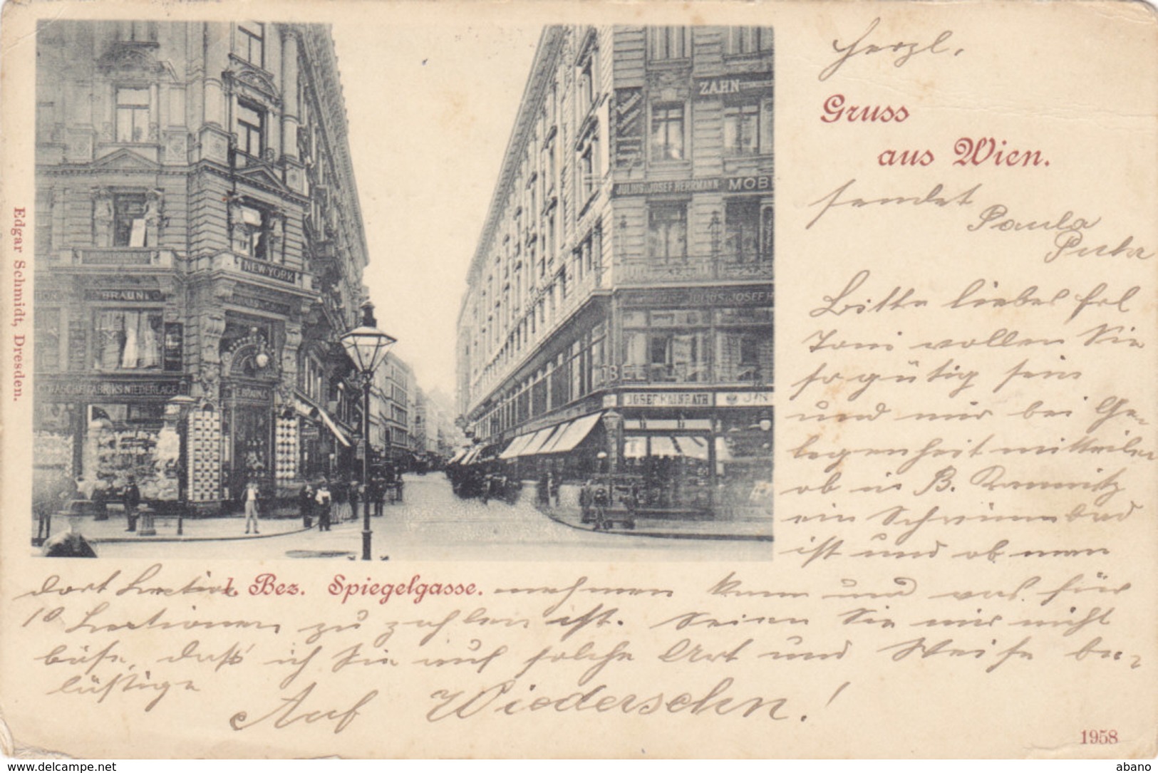 Wien 1: Spiegelgasse 1904 !!! - Andere & Zonder Classificatie
