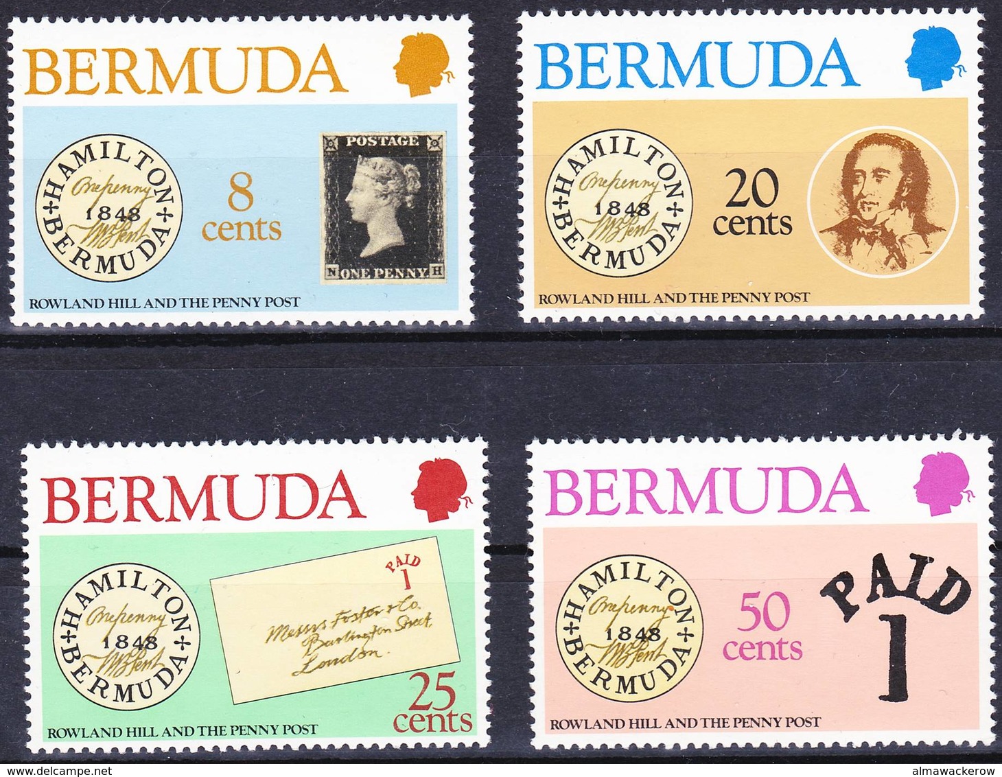 Bermuda 1980 Complete Set Rowland Hill Centenary Mi 378-381 MNH ** - Bermuda