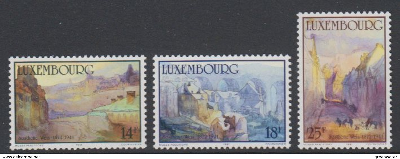 Luxemburg 1991 Paintings 3v ** Mnh (42712) - Ongebruikt