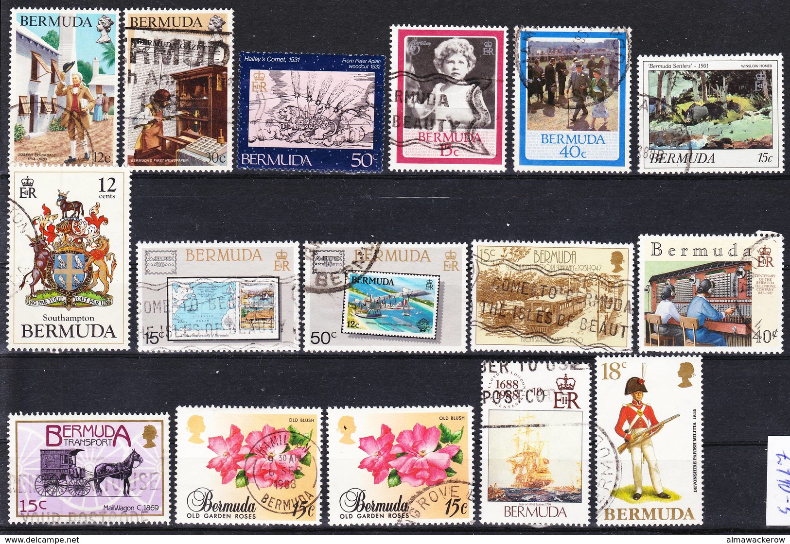 Bermuda 1984-1988 Lot 9, Commemorial Stamps With Real Use Obliteration Used O - Bermuda