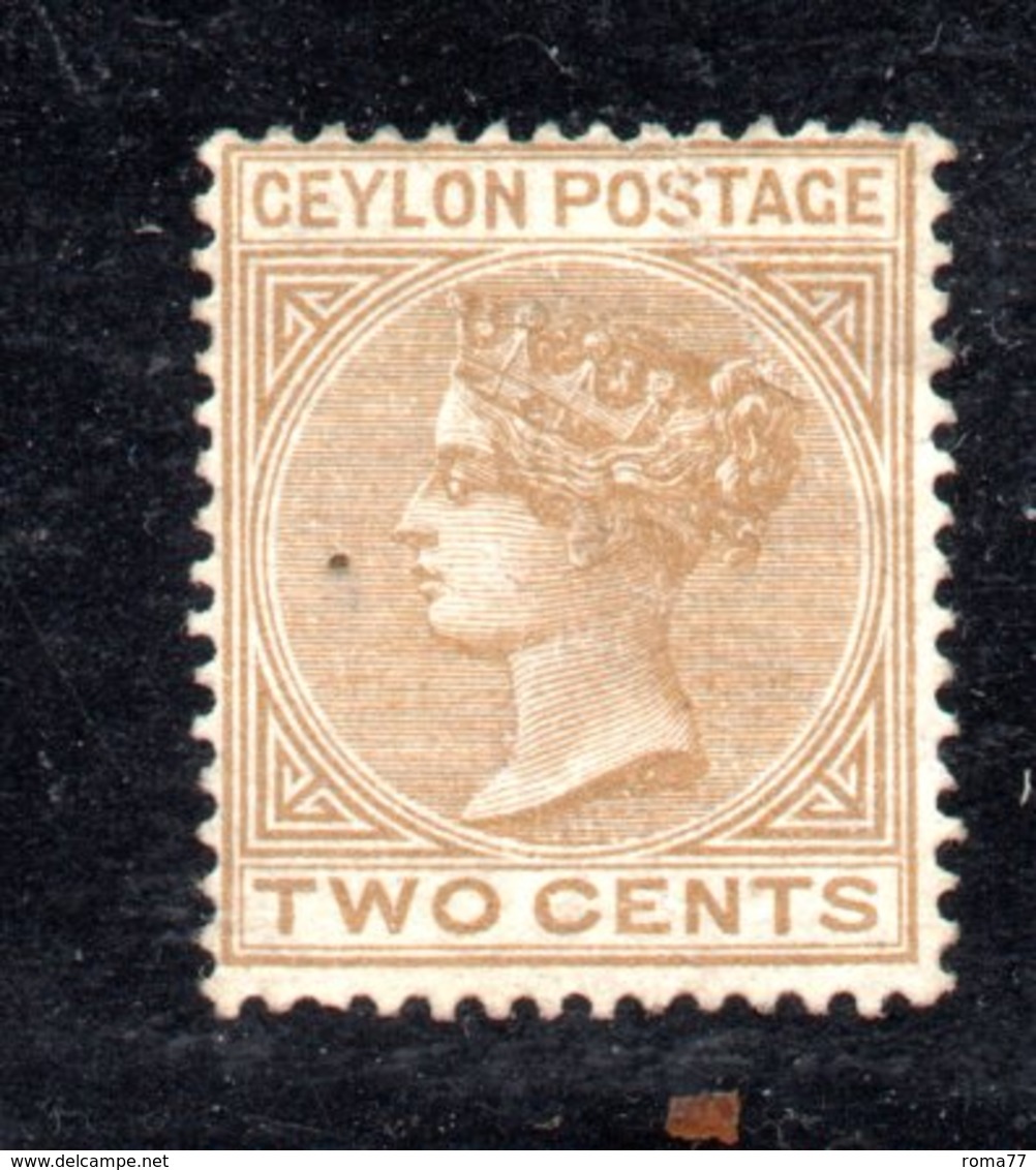 APR611 - CEYLON 1883 ,  Yvert N. 67  Nuovo Senza Gomma. Fil CA  (2380A). - Ceylon (...-1947)