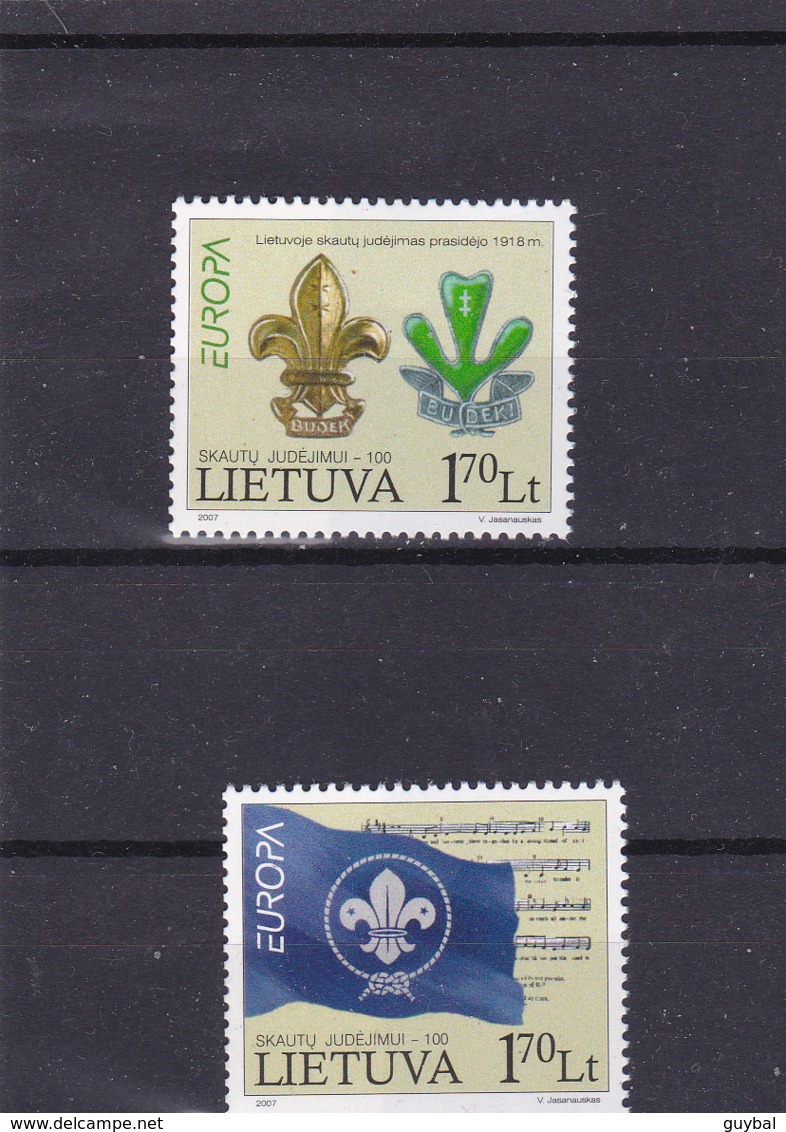 2007 - Europa Cept - Litauen - Lithuania - Lituanie - N°YT  814 Et 815** - 2007