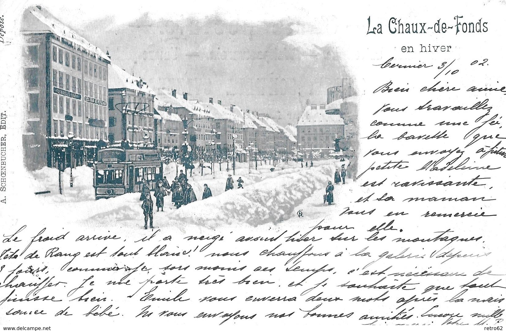 LA CHAUX-DE-FONDS → En Hiver Anno 1902   ►RAR◄ - Sonstige & Ohne Zuordnung