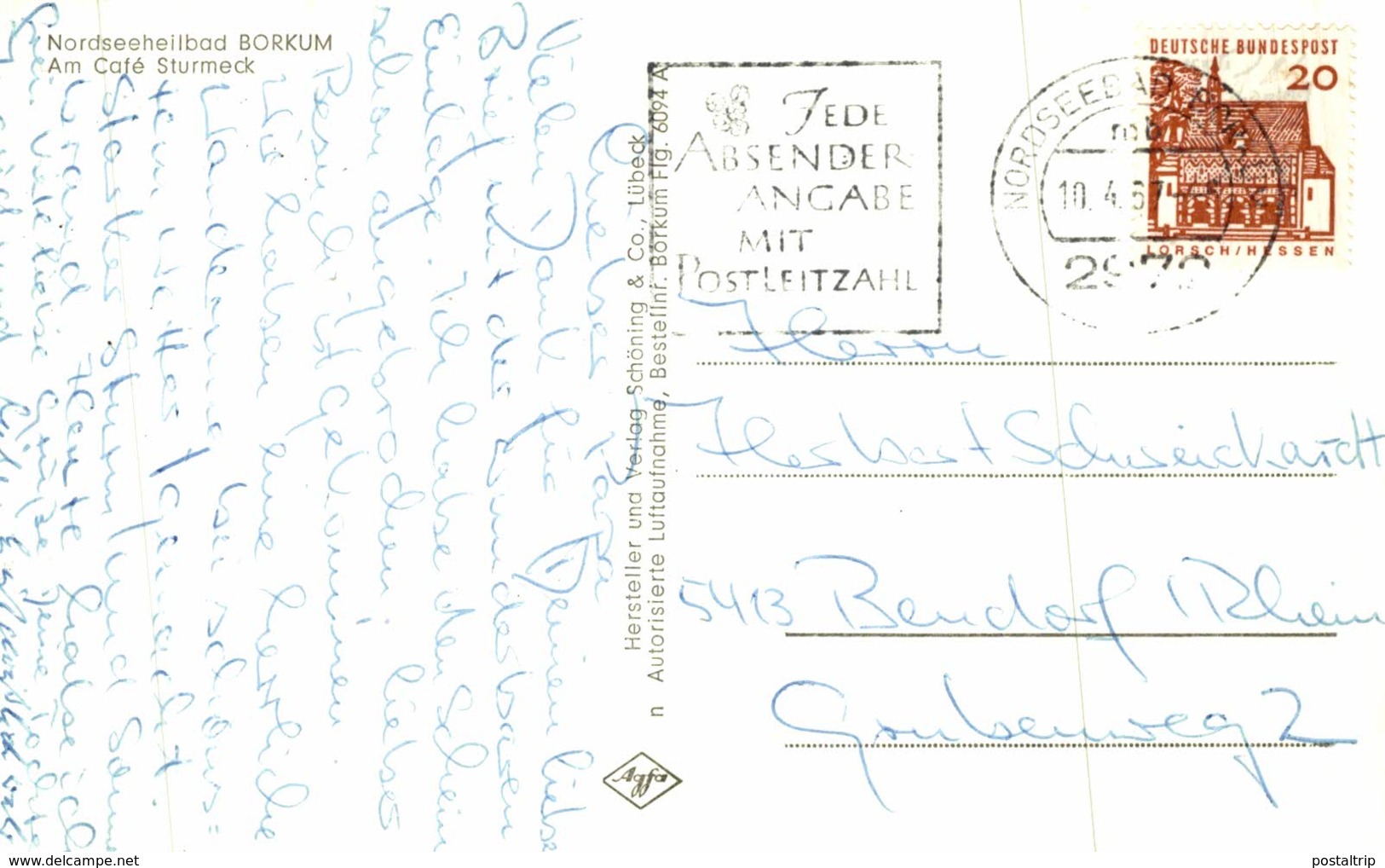 RPPC NORDSEEHEILBAD BORKUM AM CAFE STURMECK - Borkum