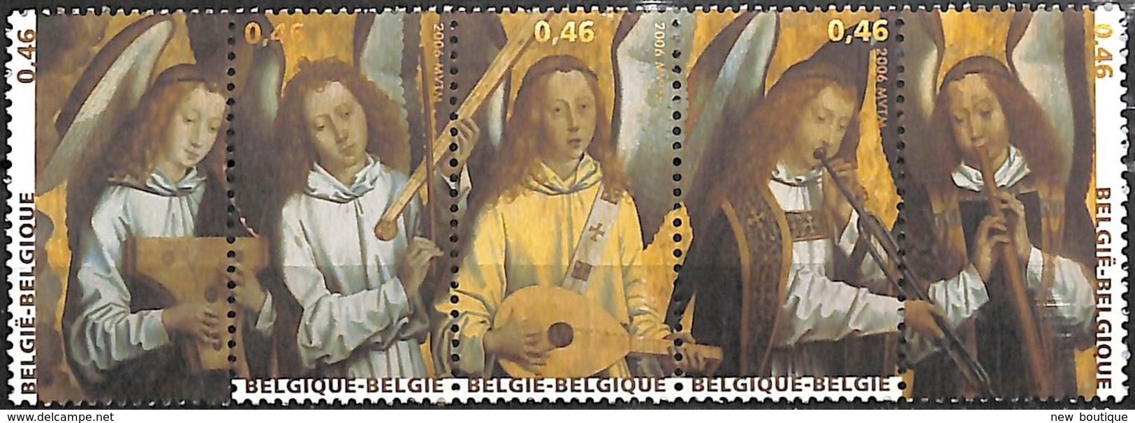 NB - [154725]TB//**/Mnh-Belgique 2006 - N° 3589/93, Les Anges Musiciens De Memling, La Bande, Musique, Peinture - Tablea - Unused Stamps