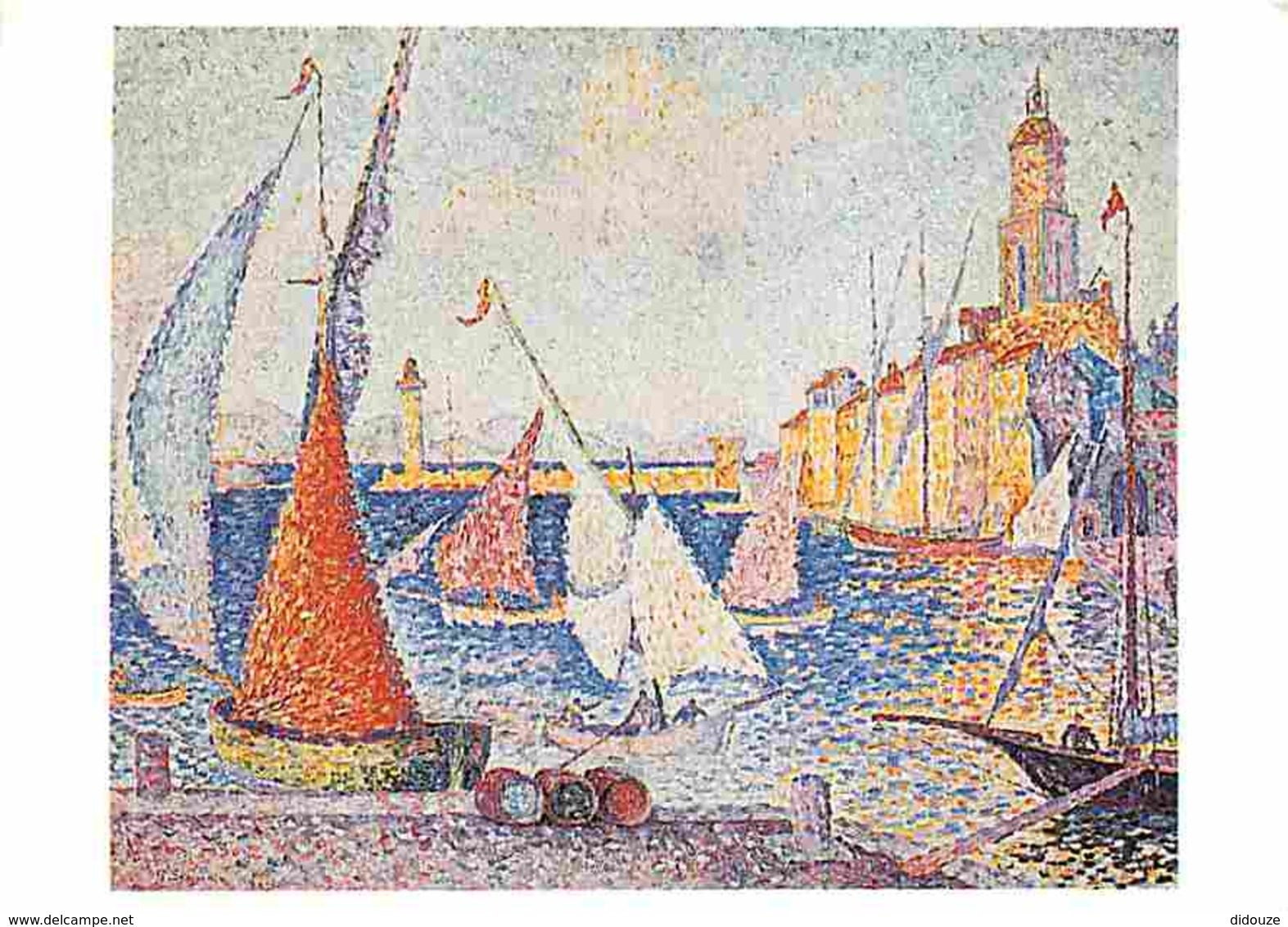 Art - Peinture - Paul Signac - Port De Saint Tropez - Voir Scans Recto-Verso - Peintures & Tableaux