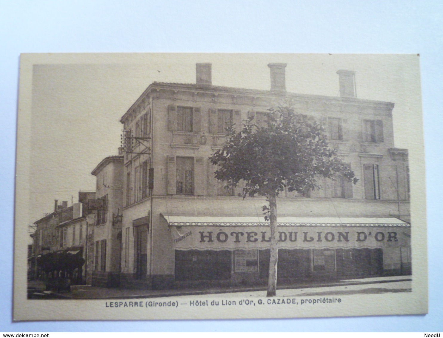 GP 2019 - 1112  LESPARRE  (Gironde)  :  Hôtel Du LION D'OR  ,  G. CAZADE  Propriétaire  XXX - Lesparre Medoc