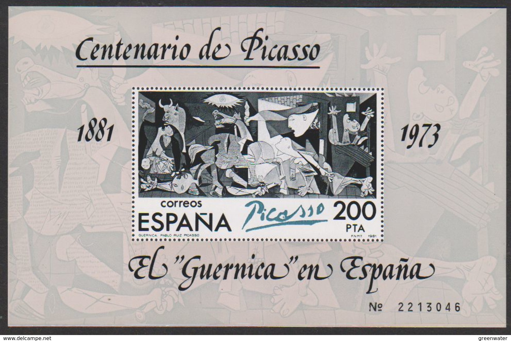 Spain 1981 Pablo Picasso "El Guernica" M/s ** Mnh (42715    ) - Blokken & Velletjes