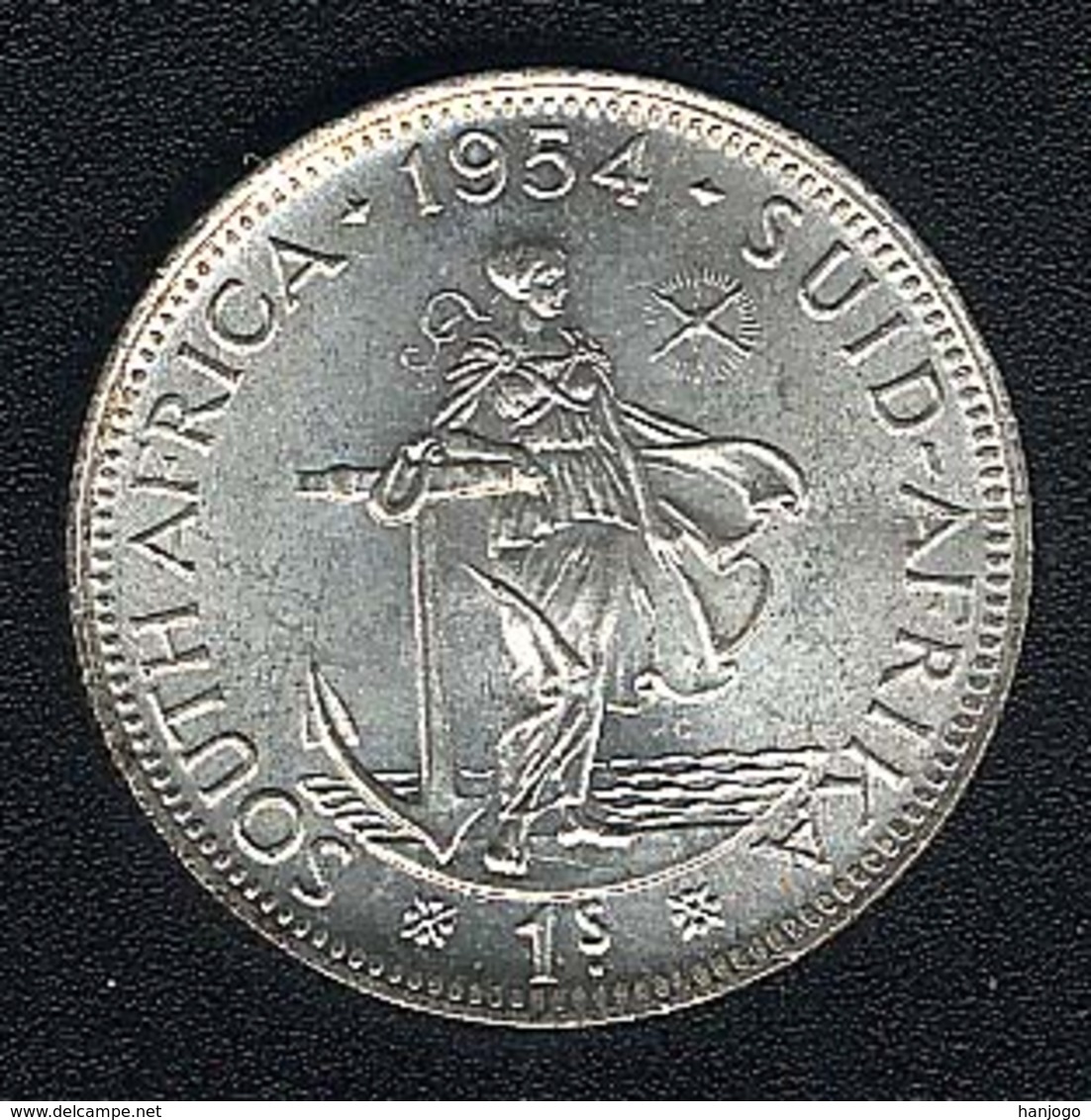 Südafrika, 1 Shilling 1954, Silber, UNC - South Africa