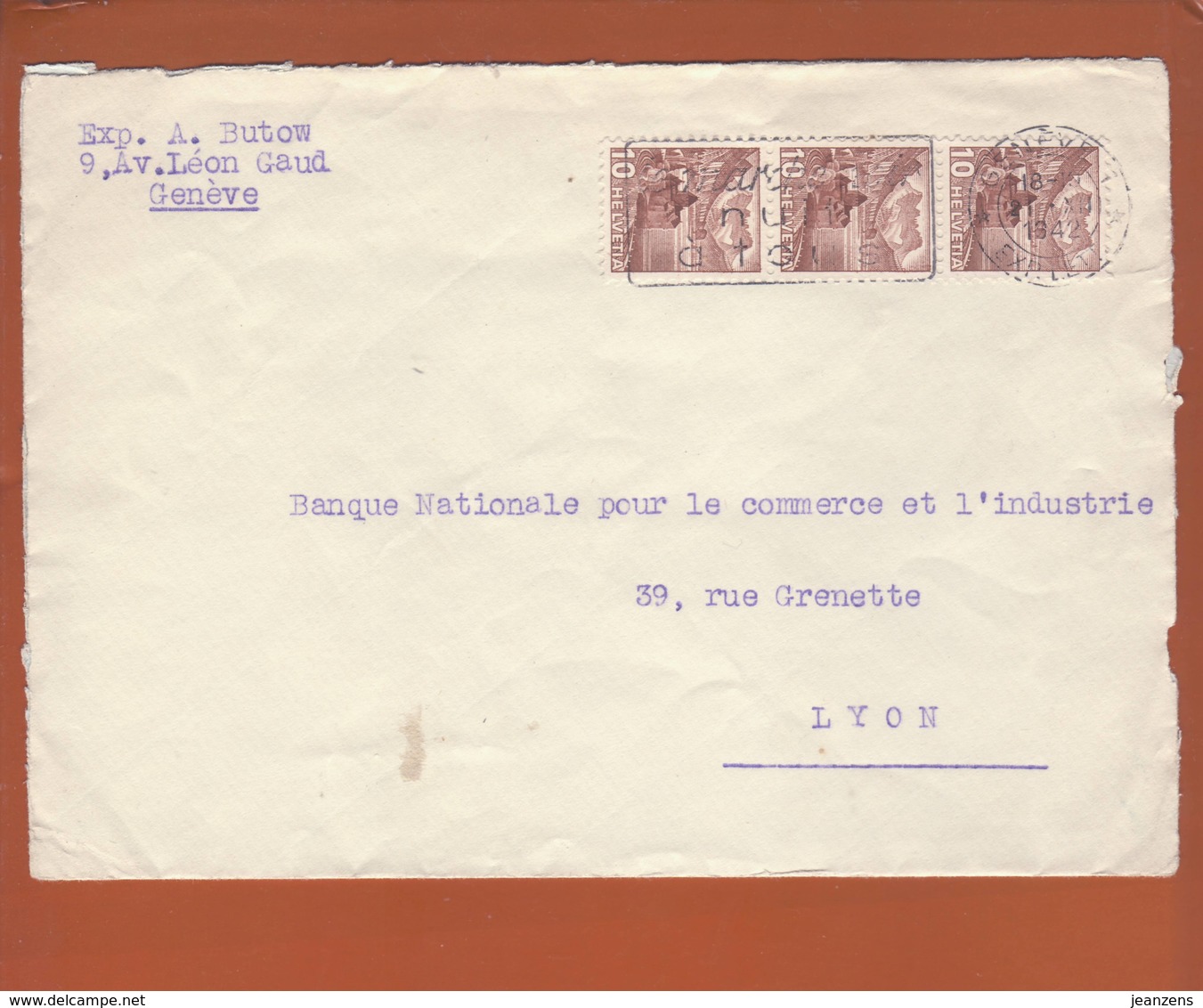 Lettre De Genève Du 21.12.1942 ->Lyon - Zensur/censored/Censure OKW X - Militaria