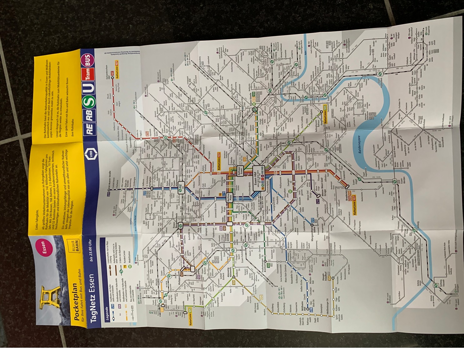 Transit Map Essen, Allemangne- Subway Bus Tram - World