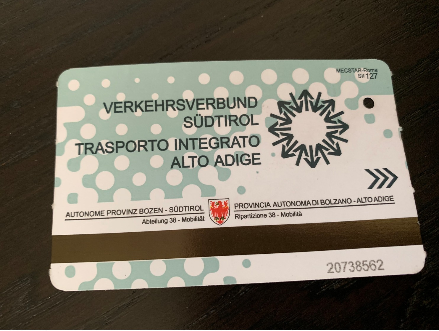 Ticket De Bus Sud Tirol, Autriche, Italie - Europa