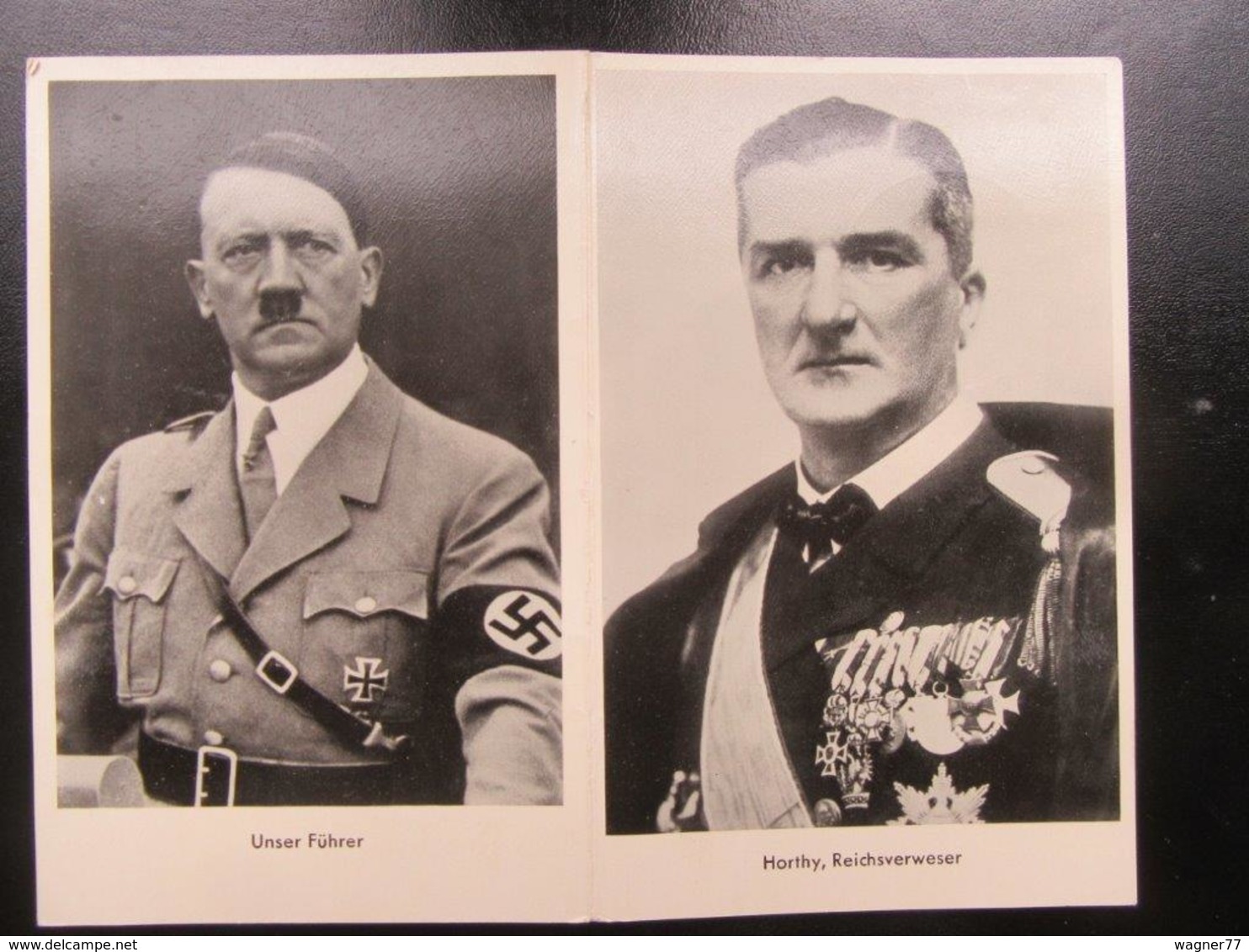 Postkarte Hitler Und Horthy - Weltkrieg 1939-45