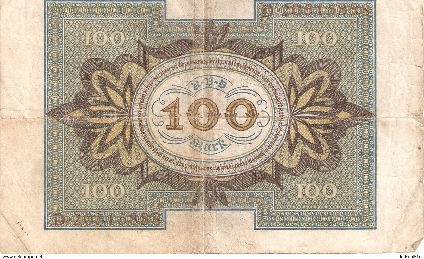 Billet De Banque Allemagne 100 Marks 1920 - 100 Mark